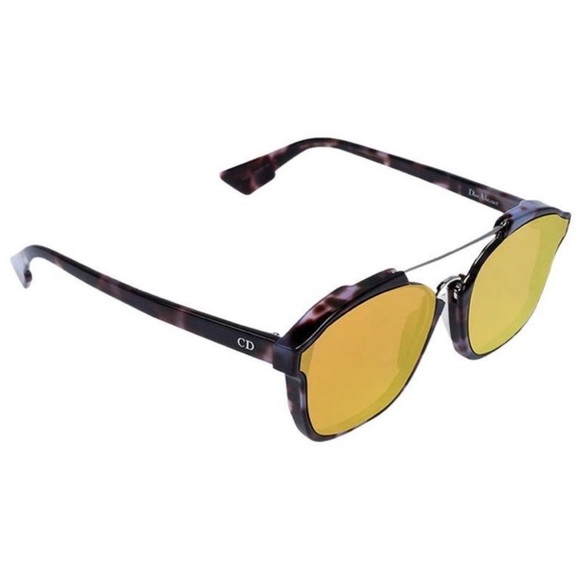 Dior Accessories - DIOR Abstract Mauve Havana Orange Flash Mirror Reflective Sunglasses